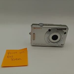 Sony Cyber-shot 6MP Digital Camera Bad Screen No Battery Parts